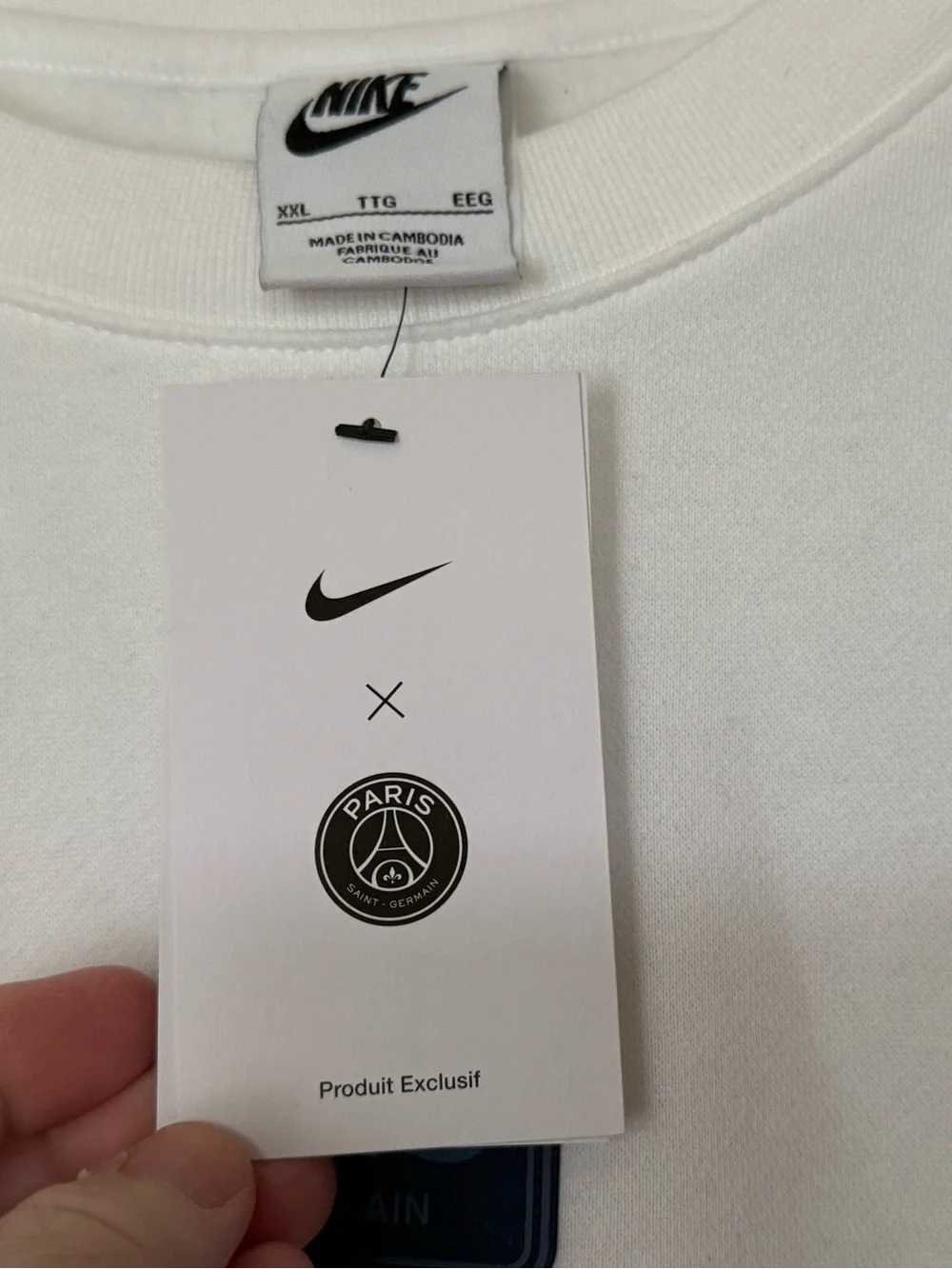 Nike Paris Saint-Germain international soccer Club CrewNeck Sweatshirt XXL NWT